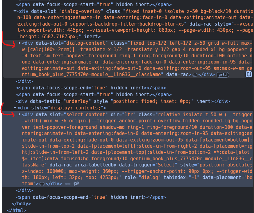 Shadcn Dialog and Select Example
